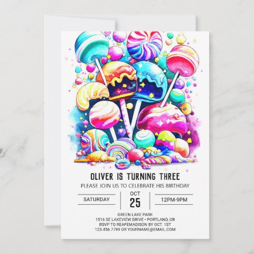 Chic Donut Printable Birthday Invitation