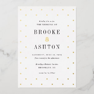 Chic Dots FOIL Modern Wedding Invitation Foil Invitation