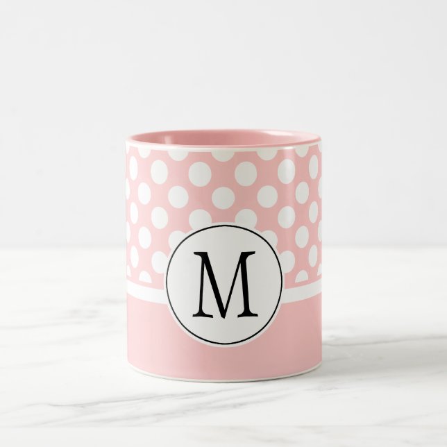 Chic Dots Two-Tone Coffee Mug (Center)
