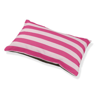 Chic Double Pink Stripes Pet Bed