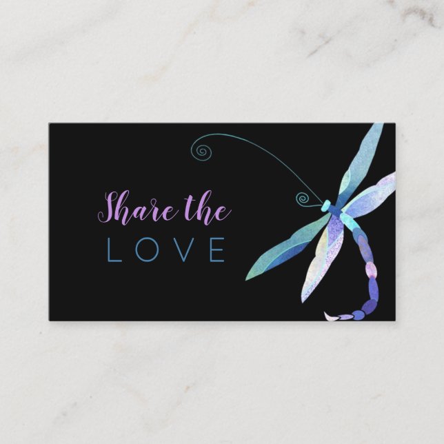 Chic Dragonfly Business Referral Card (Front)