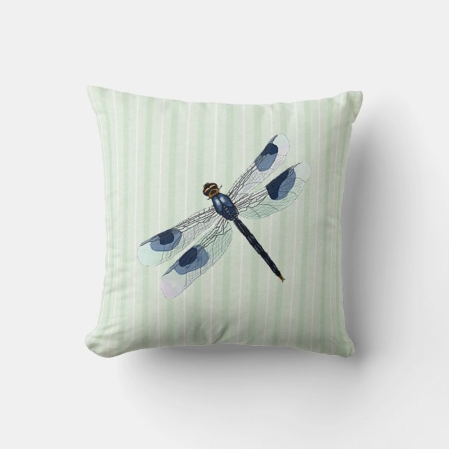 Chic Dragonfly Throw Pillow (Front)