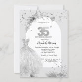Chic Dress Winter 35th Birthday Invitation | Zazzle Chic Dress Winter 35th Birthday Invitation | Zazzle