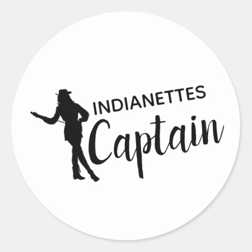Chic Drill Team Captain Personalized Classic Round Sticker