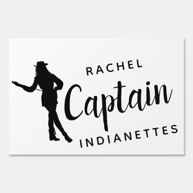 Chic Drill Team Captain Personalized Sign (Front)