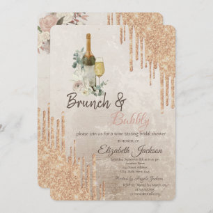 Chic Drips Brunch & Bubbly Bridal Shower Invitation