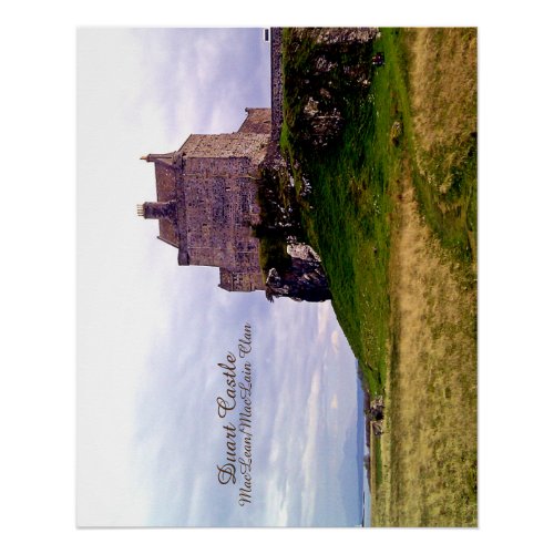 Chic Duart Castle  MacLeanMacLain Scottish Clan Poster