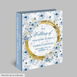 Chic Dusty Blue Floral Glitter Wedding Ring Binder<br><div class="desc">✅ For matching items search 192W in my collections ✅ Capture every special memory of your big day with our Wedding Ring Binder and Album Collection, featuring elegant dusty blue and pastel blue watercolor flowers accented by shimmering gold glitter ovals. Perfect for a modern, boho, or romantic wedding theme, these...</div>