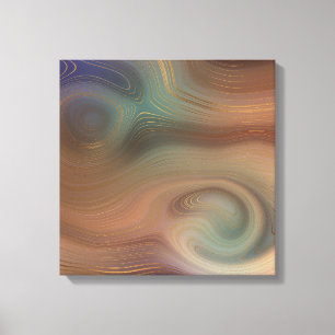 Chic Earthy Strata Natural Copper Stone Agate Canvas Print