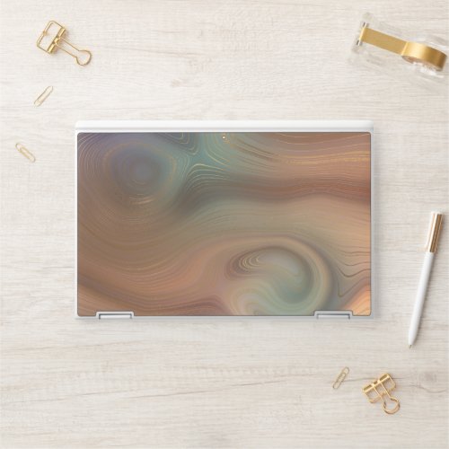Chic Earthy Strata  Natural Copper Stone Agate HP Laptop Skin