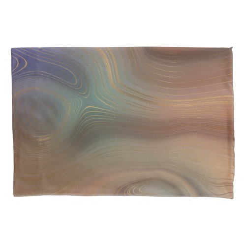 Chic Earthy Strata  Natural Copper Stone Agate Pillow Case