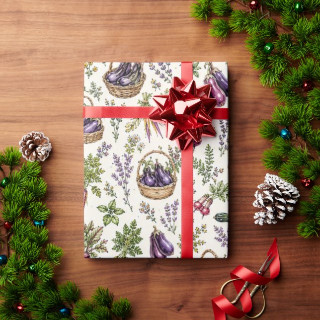 Chic Eggplant Wrapping Paper (Holiday Gift)