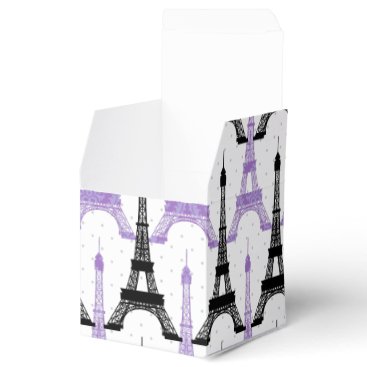 chic Eiffel tower Purple Personalized favor boxes