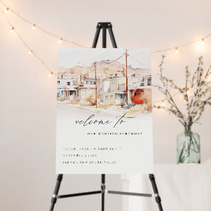 Chic El Paso Texas City Scape Wedding Welcome Foam Board