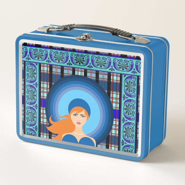 Chic Elegance Country Plaid  Metal Lunch Box (Front)