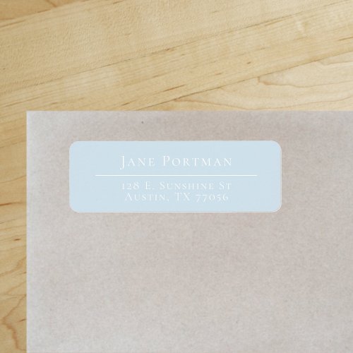 Chic Elegance Light Blue Return Address Label