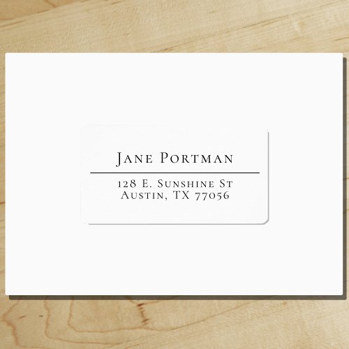 Chic Elegance  Modern Minimalist  Address Label