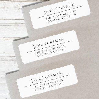 Chic Elegance | Modern Minimalist | Return Address Label
