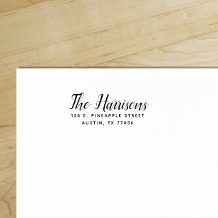 Chic Elegance Modern Minimalist Return Address Self-inking Stamp