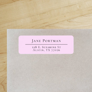 Chic Elegance Pale Purple Return Address Label