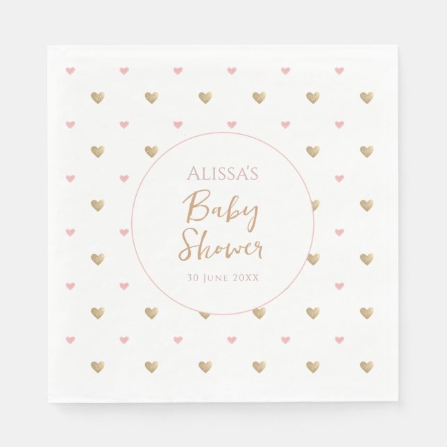 Chic Elegant Baby Shower Napkins (Front)