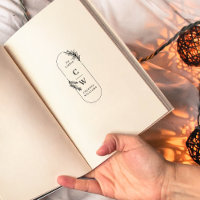 Chic Elegant Botanical Ex Libris Initials Name