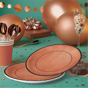 Chic Elegant Burnt Orange Ember Dreams Collection Paper Plates