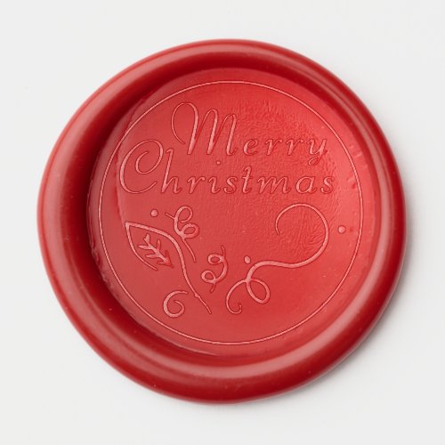 Chic Elegant Calligraphy Style Merry Christmas Wax Seal Sticker