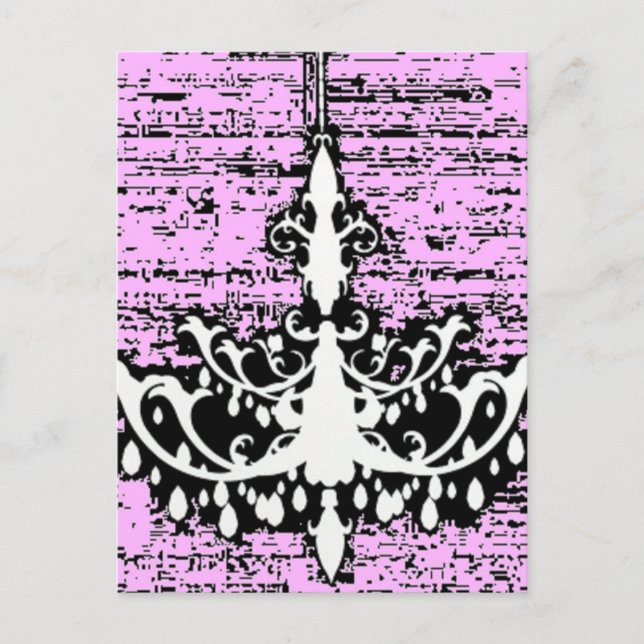 Chic Elegant Chandelier Postcard (Front)