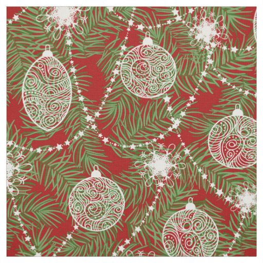 Chic Elegant Christmas Holiday Tree Decorations Fabric