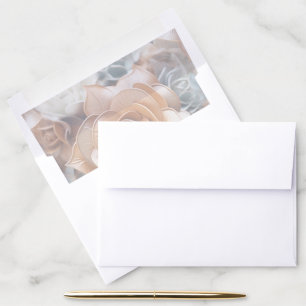 Chic, Elegant Creams & leather flower texture look Envelope Liner