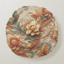 Chic,Elegant Creams & leather flower texture look