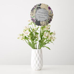 Chic Elegant Fabulous 50th Birthday  Balloon