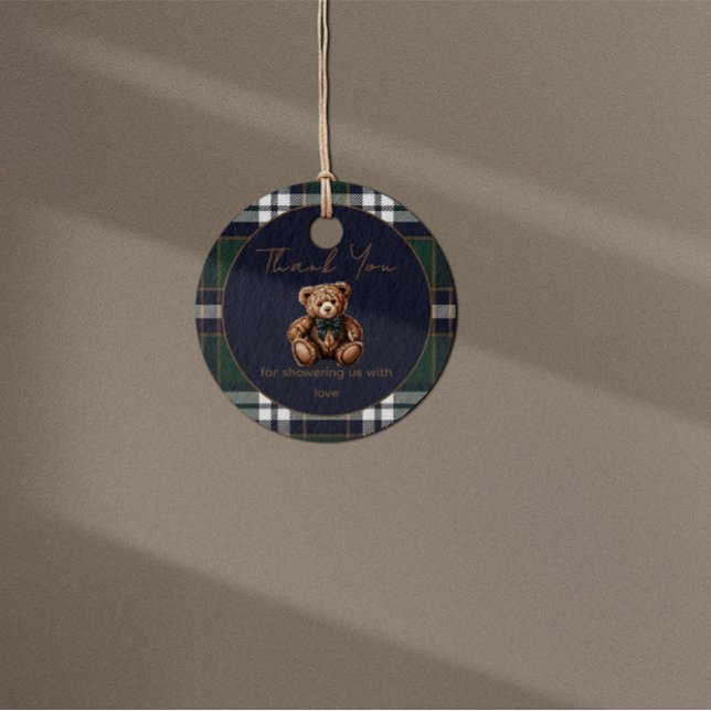 Chic Elegant Fancy Bear Theme favor tag (Creator Uploaded)