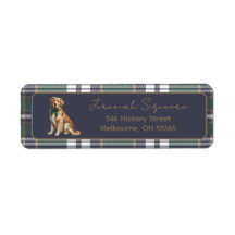 Chic Elegant Fancy Dog theme return address label