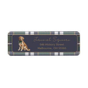 Chic Elegant Fancy Dog theme return address label