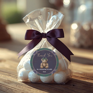 Chic elegant fancy girl bear theme sticker