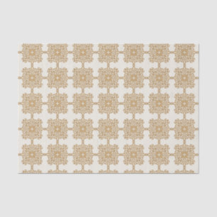 Chic Elegant Gold Baroque Ornament Pattern  Tissue Paper