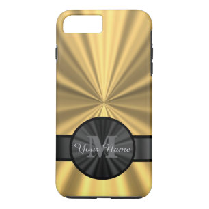 Chic elegant gold personalized monogram iPhone 8 plus/7 plus case