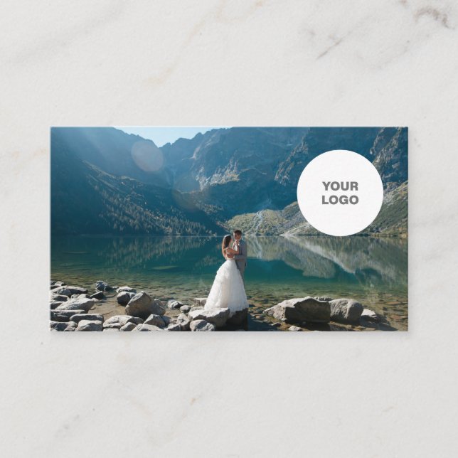 Chic Elegant Logo Wedding Planner Photographer  Business Card (Front)