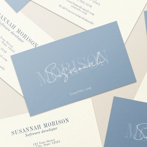 Chic Elegant Luxe Calligraphy Professional Business Card