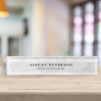 Chic Elegant Marble Background Desk Name Plate