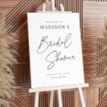 Chic Elegant Minimalist Bridal Shower Welcome Sign<br><div class="desc">This chic and minimalist bridal shower welcome sign features a classic white background paired with simple yet elegant dark grey typography. Simply edit the template with your info and choose any options. All colors in this template are customizable, even the script. From modern to traditional, this design is perfect for...</div>
