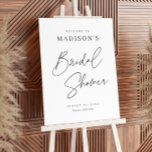 Chic Elegant Minimalist Bridal Shower Welcome Sign<br><div class="desc">This chic and minimalist bridal shower welcome sign features a classic white background paired with simple yet elegant dark grey typography. Simply edit the template with your info and choose any options. All colors in this template are customizable, even the script. From modern to traditional, this design is perfect for...</div>