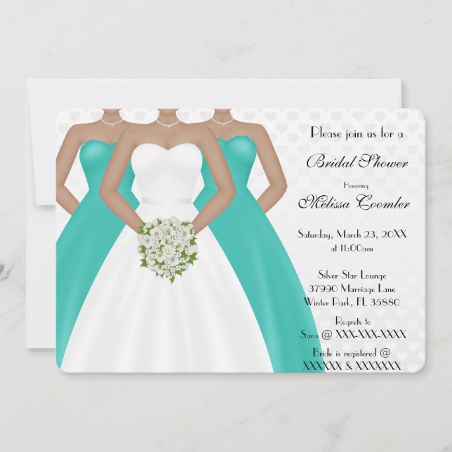 Chic Elegant Modern Day Bridal Shower Invite (Front)