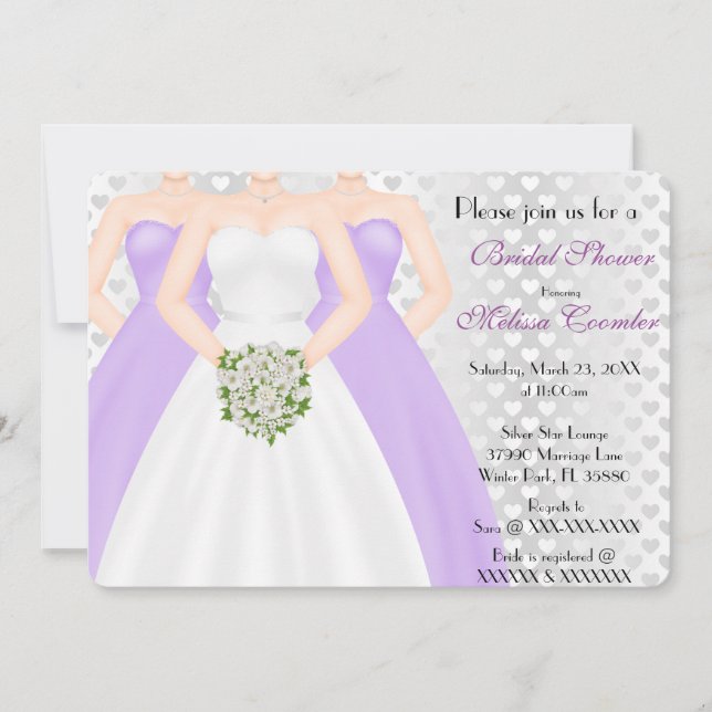 Chic Elegant Modern Day Bridal Shower Invite (Front)