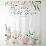 Chic elegant pink floral bridal shower backdrop<br><div class="desc">Simple Elegant watercolor floral Bridal Shower backdrop. This chic stylish photo booth backdrop is a perfect choice for modern ,  simple and elegant flowers themed bridal shower brunch and luncheon for all seasons.</div>