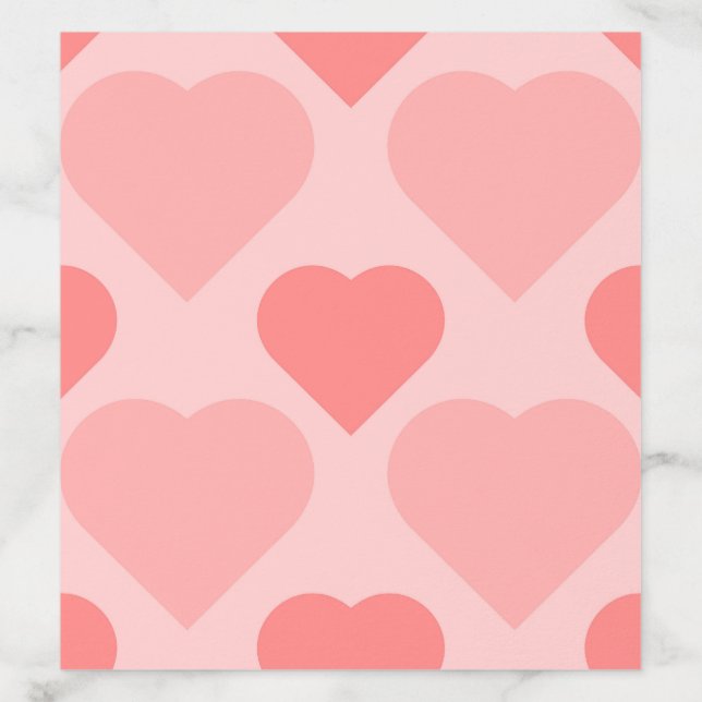 Chic elegant pink hearts pattern Envelope Liner (Design)