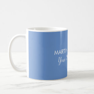 Chic Elegant Plain Stylish Blue Minimalist Coffee Mug