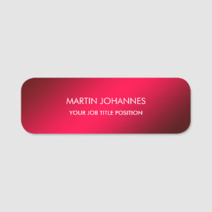Chic Elegant Plain Stylish Name Tag